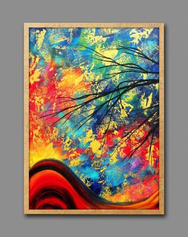 进口画芯装饰画 火树银花