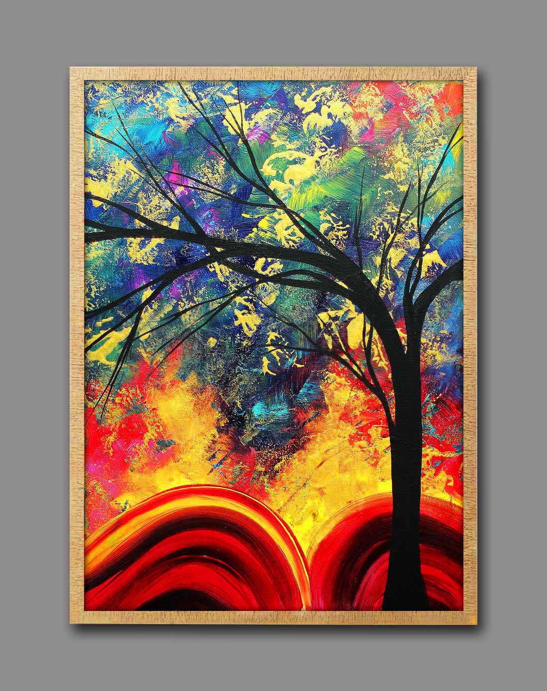 进口画芯装饰画 火树银花