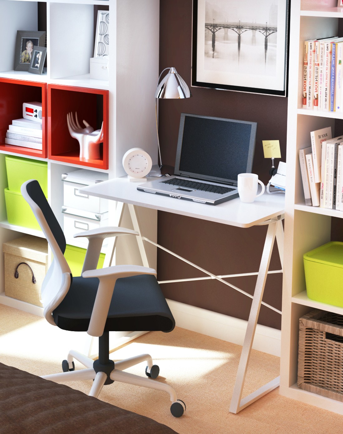 三角简易电脑桌,简约清新 三角更稳固