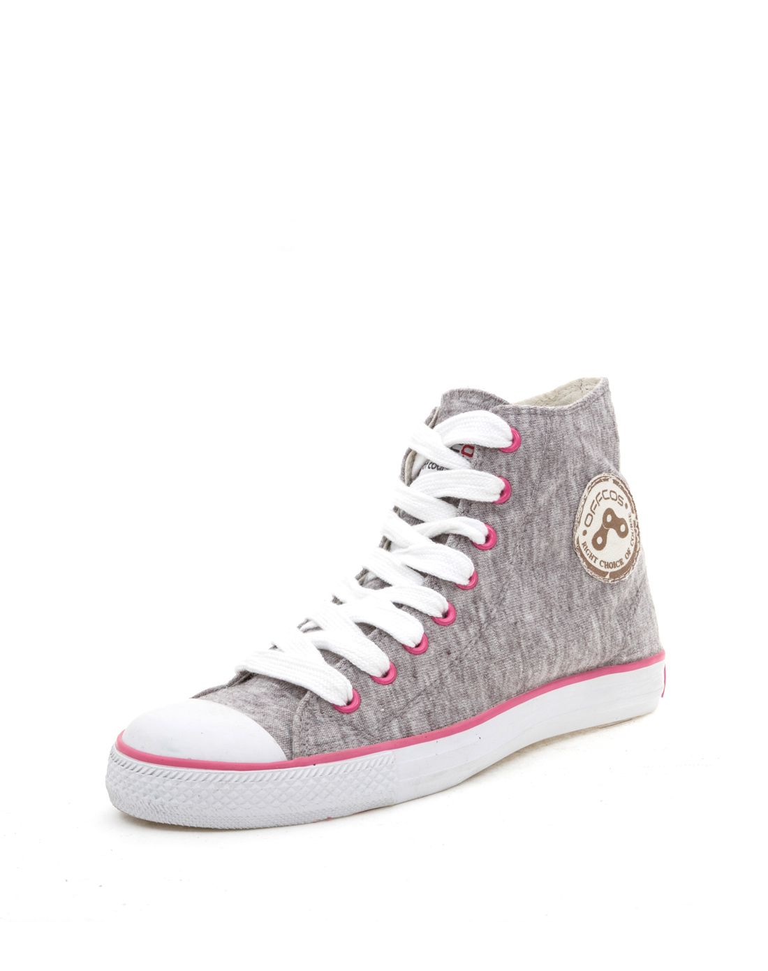 热风offcos女士灰色梳化布鞋