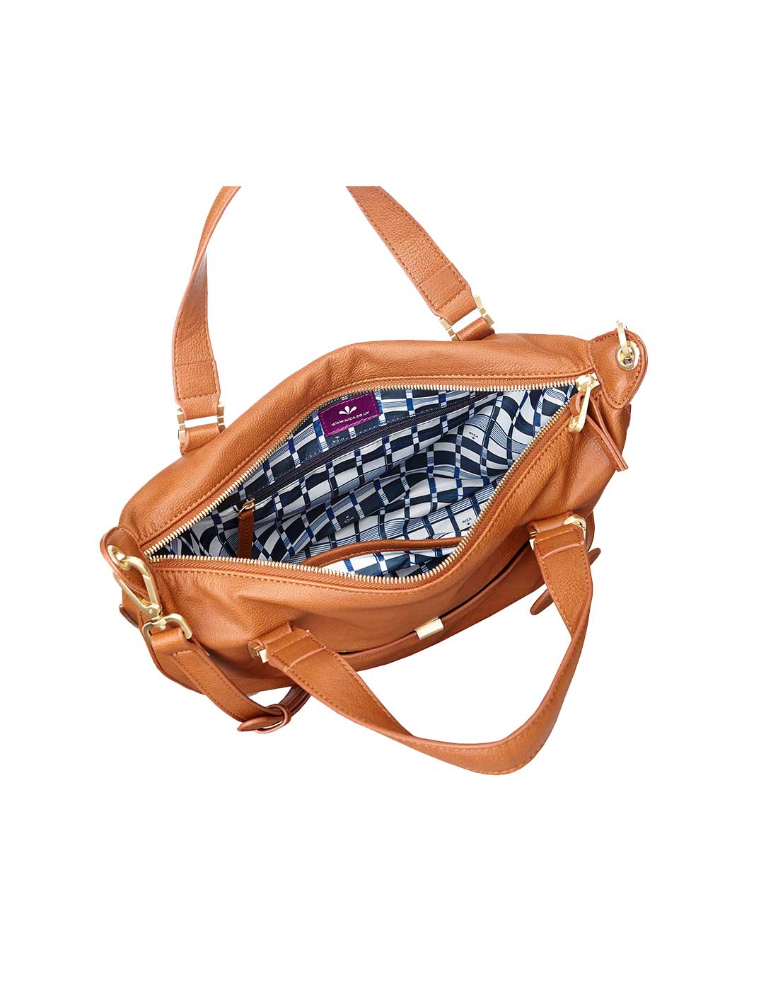 (nica)maya棕色手提斜挎包