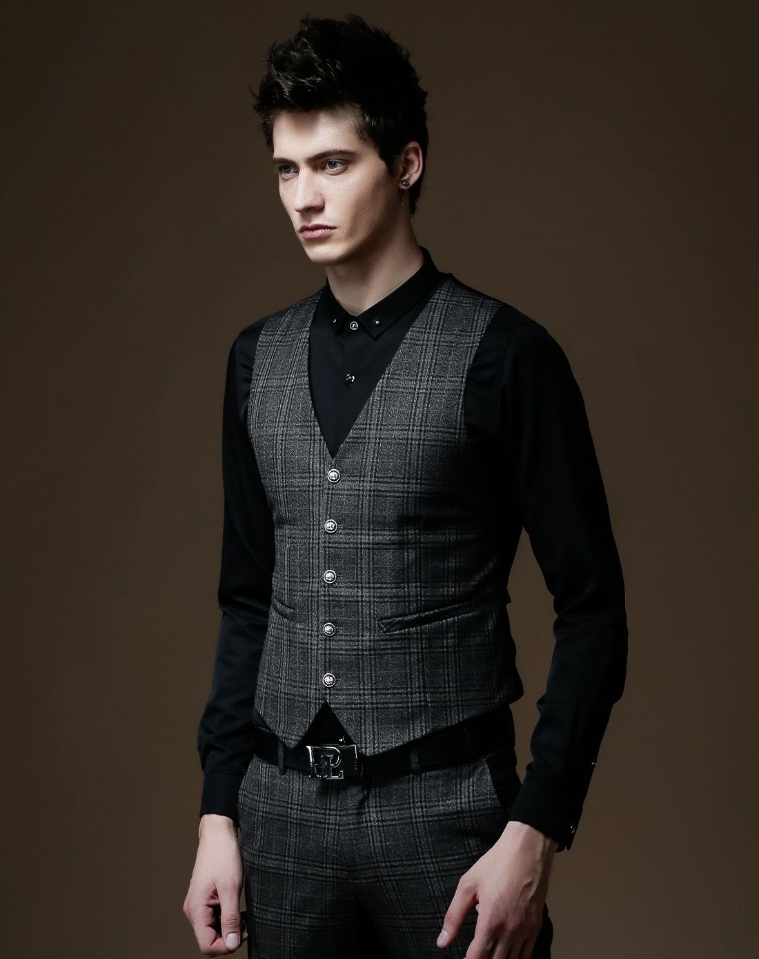 咖啡/多色英伦风绅士舒适修身马甲