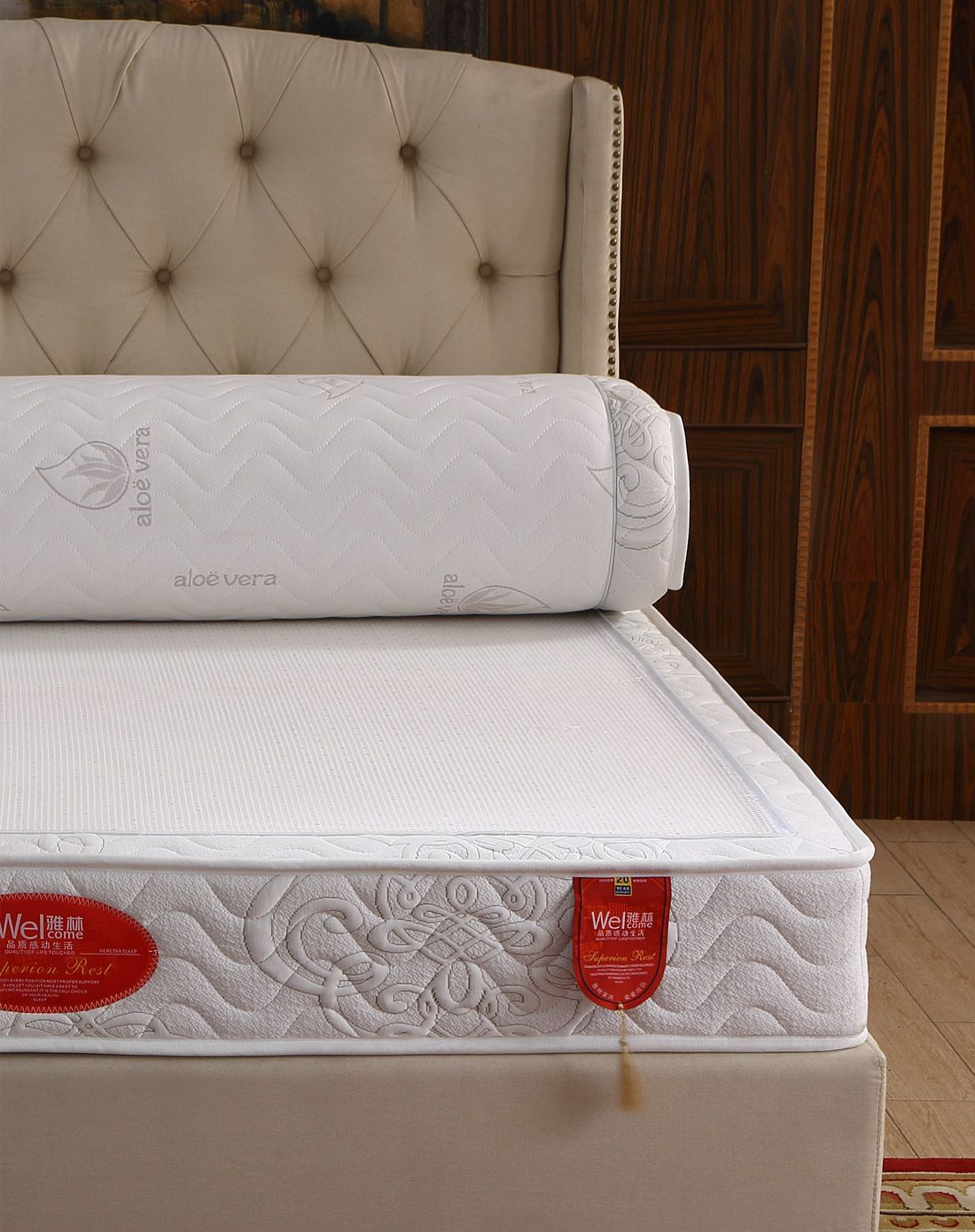 > 健康护脊 精钢弹簧 1.5米床垫 超静音睡眠 两层高28cm