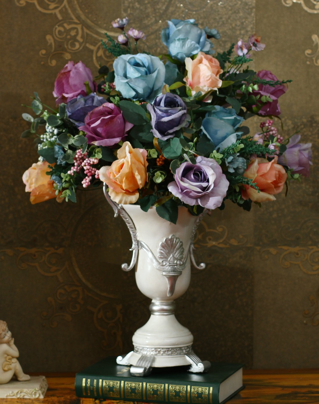 餐桌玄关装饰品-高档花瓶欧式油画花艺c