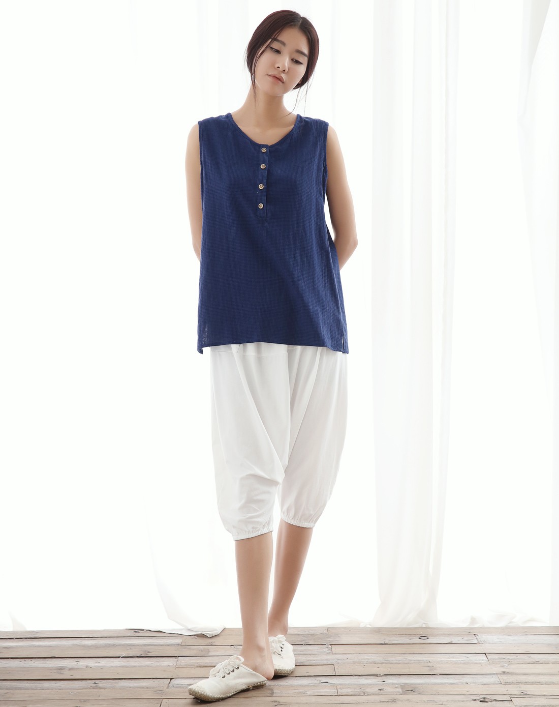 子陌zimo女装移动端专场蓝色小细格休闲t恤z15xt8t0004_唯品会