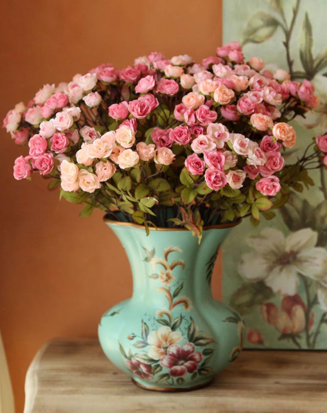 唯美粉红玫瑰花艺