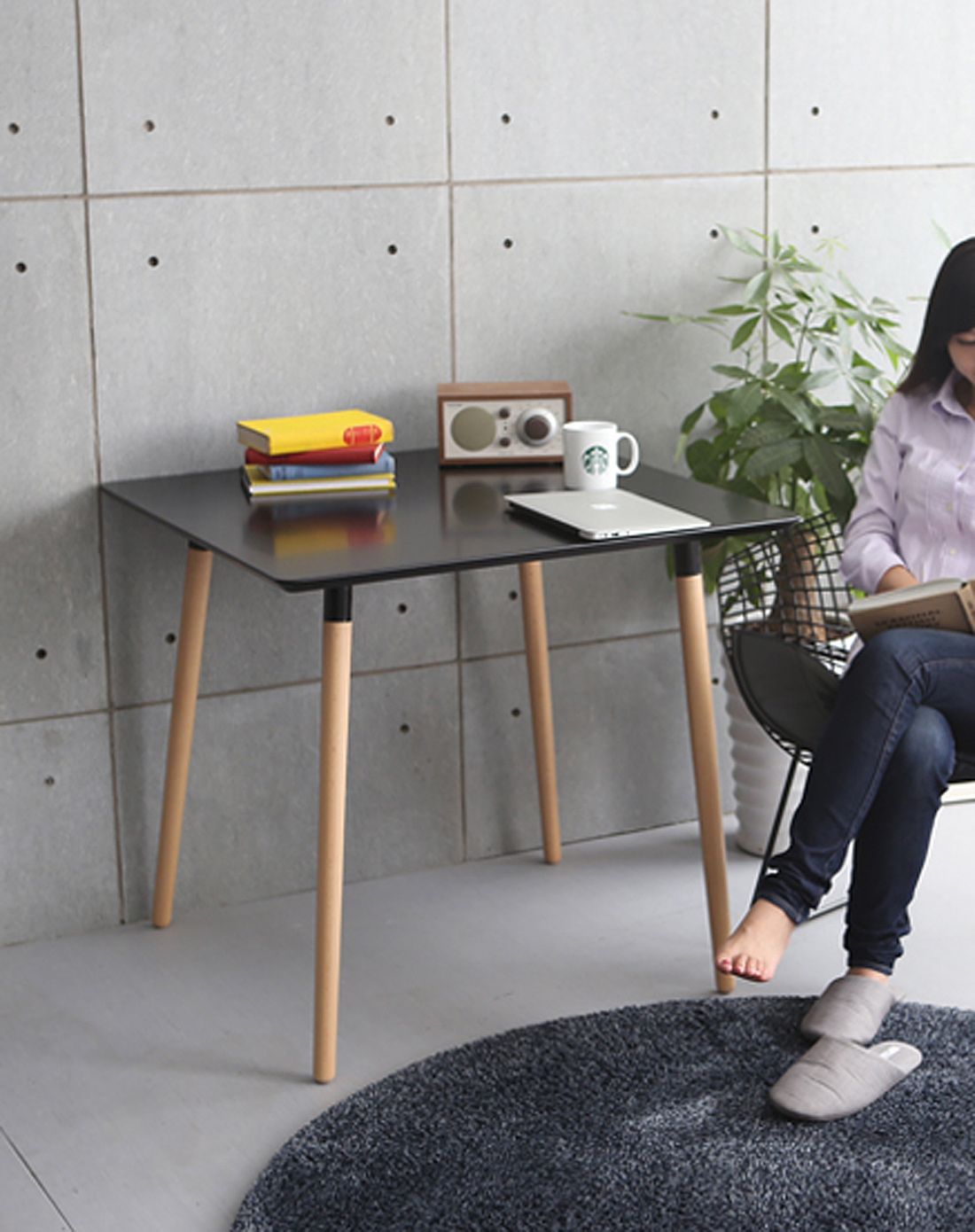 【出口日韩】拆装人体工学茶几方桌圆桌子双色【包邮楼下】