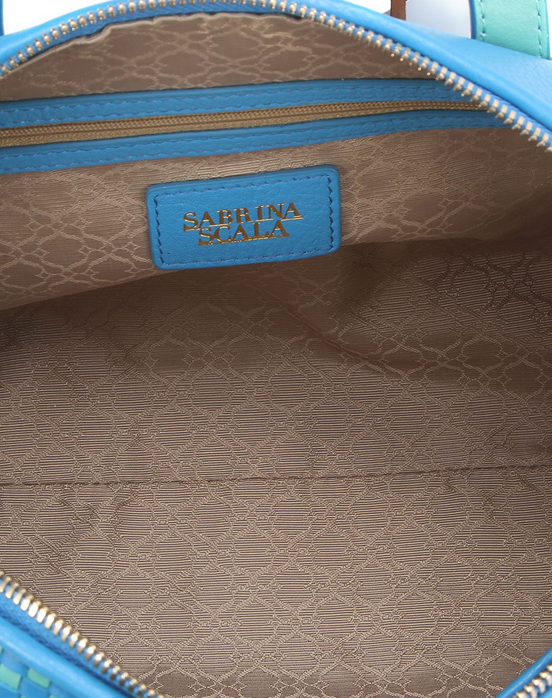 尚兰sabrina scala时尚皮具专场绿蓝黄红色撞色手工编织牛皮大号斜