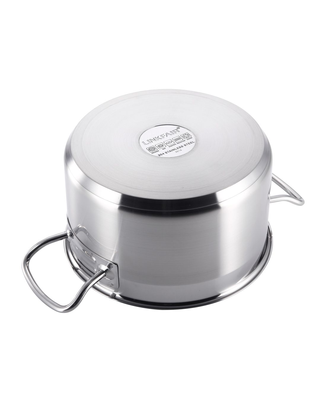 凌丰linkfair厨具专场雅思系列24cm汤锅/粥锅(304不锈钢)lfys-24s