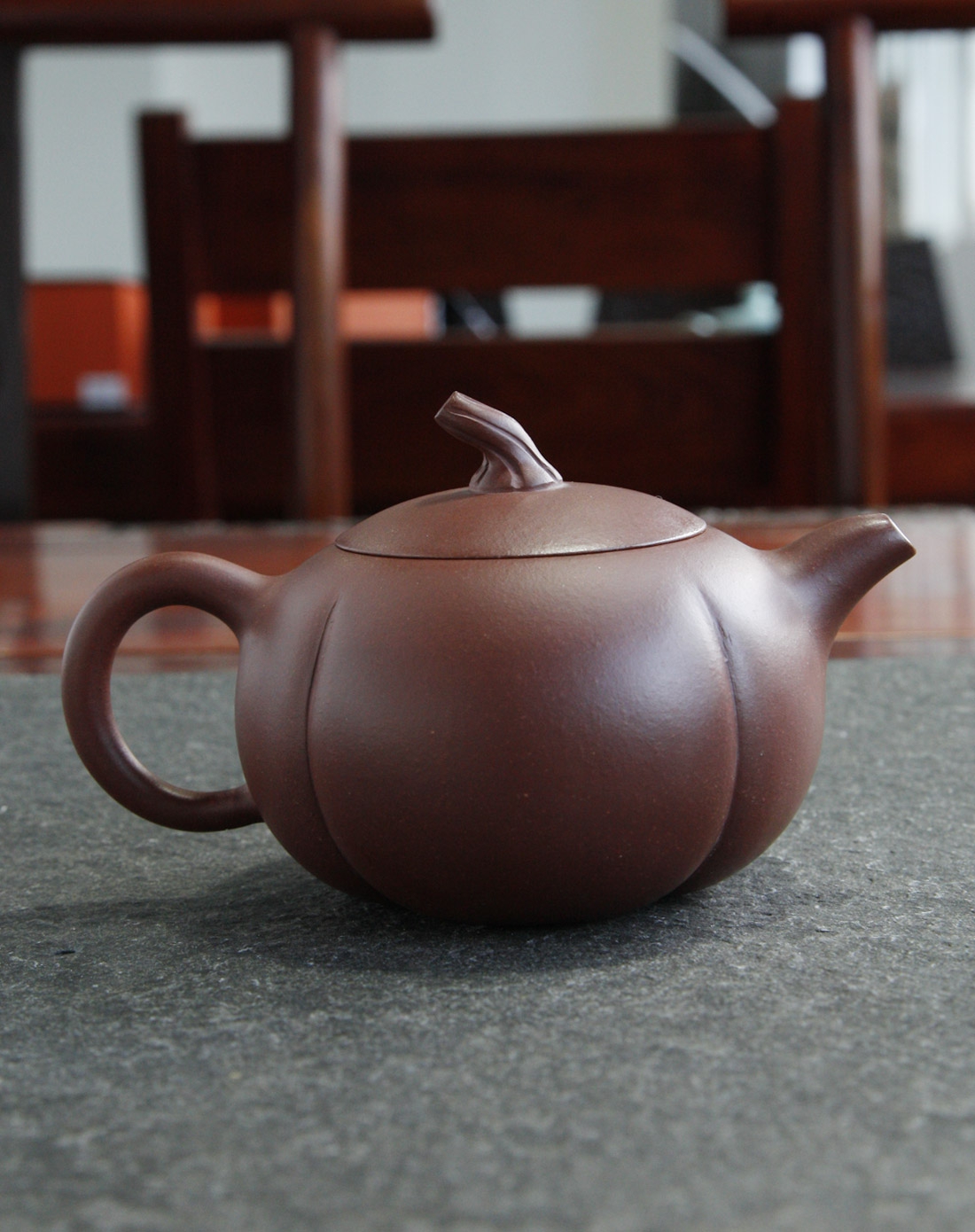 hf茄瓜紫砂壶230ml 宜兴紫砂 大师工艺 壶身润泽棱瓣静美 饮茶养生待