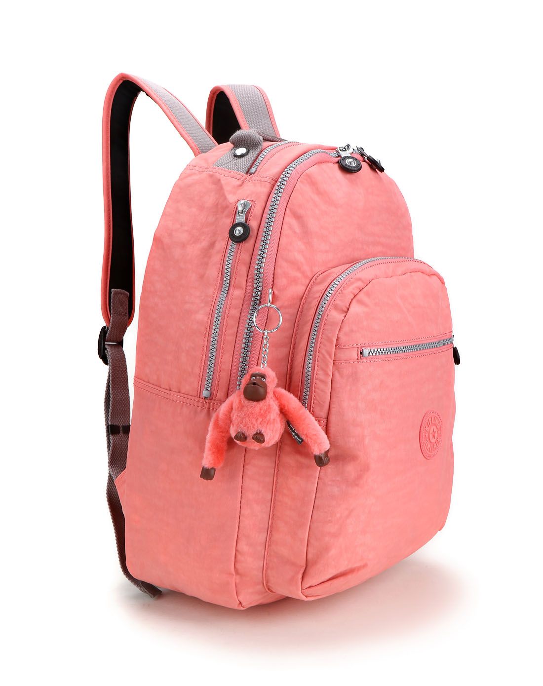 kipling粉红色时尚潮流双肩包