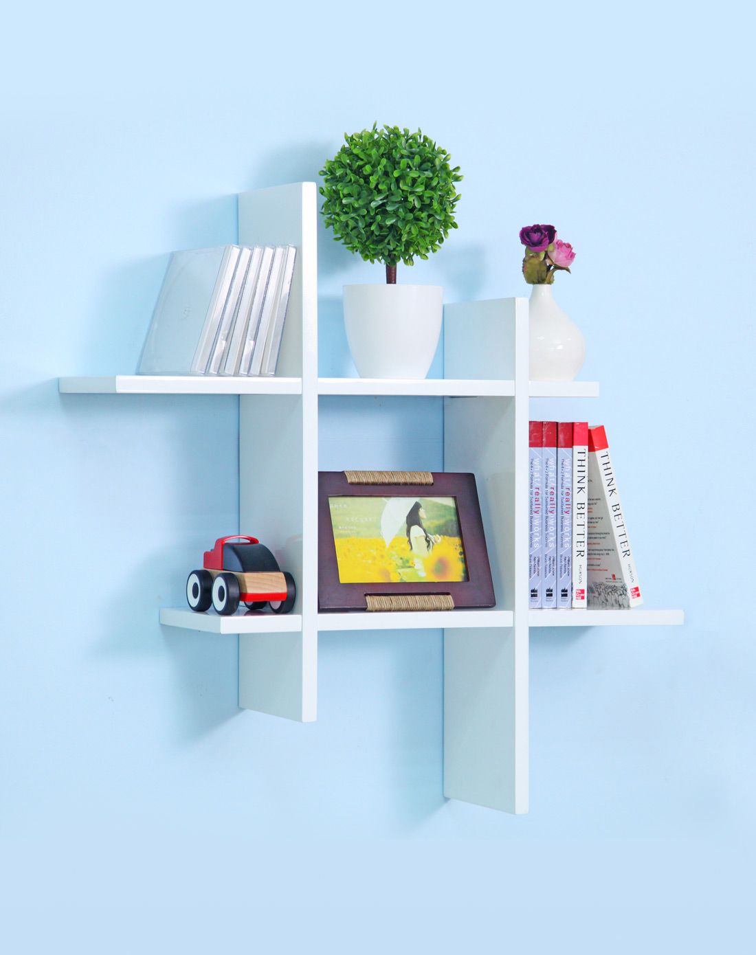 > 贝尔烤漆井型搁架 烤漆高光白