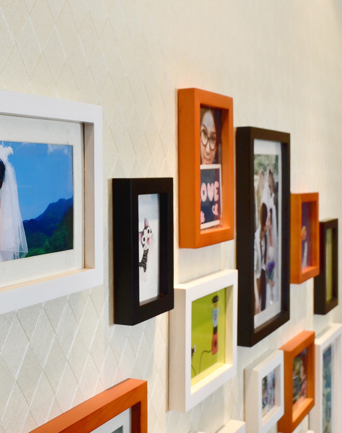 20框适合结婚照的照片墙黑白胡组合