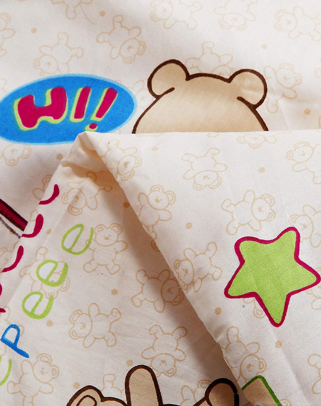 120*160cm全棉抱枕被子音乐小熊