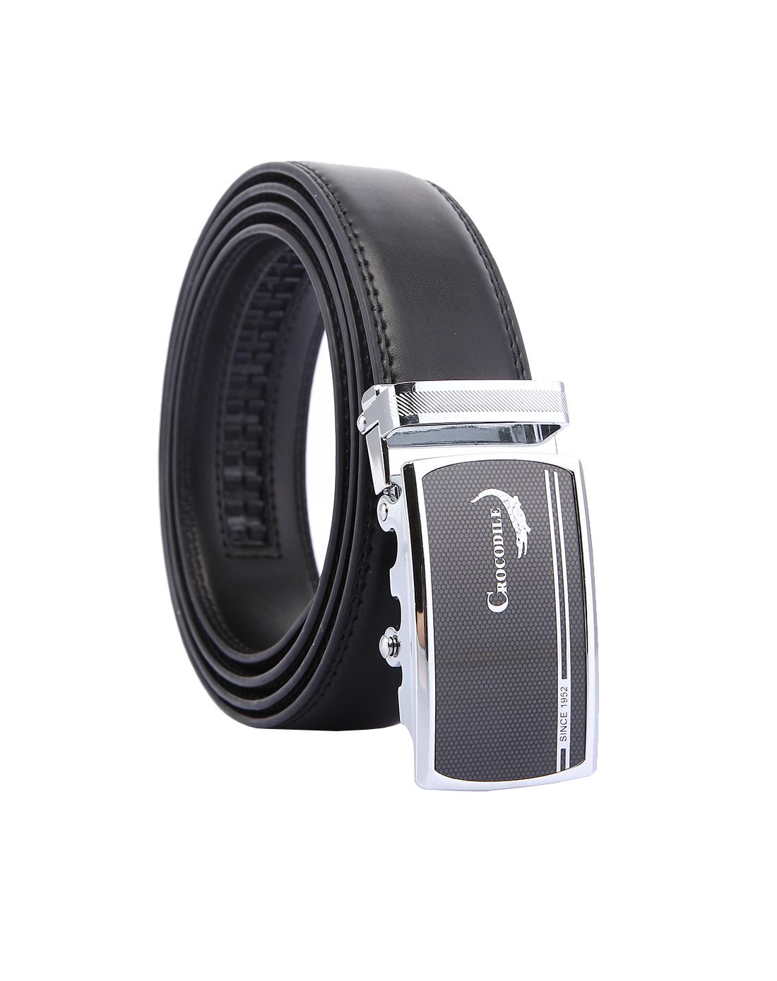 鳄鱼恤crocodile男女包男款黑色商务自动扣皮带13512124-01_唯品会