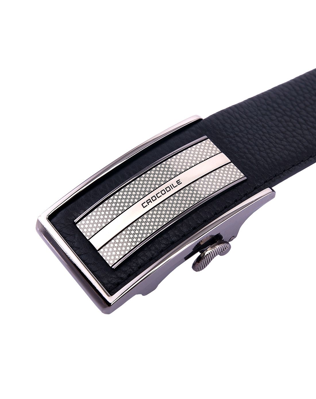 鳄鱼恤crocodile男女包男款黑色牛皮商务自动扣皮带tcd694829-01_唯品