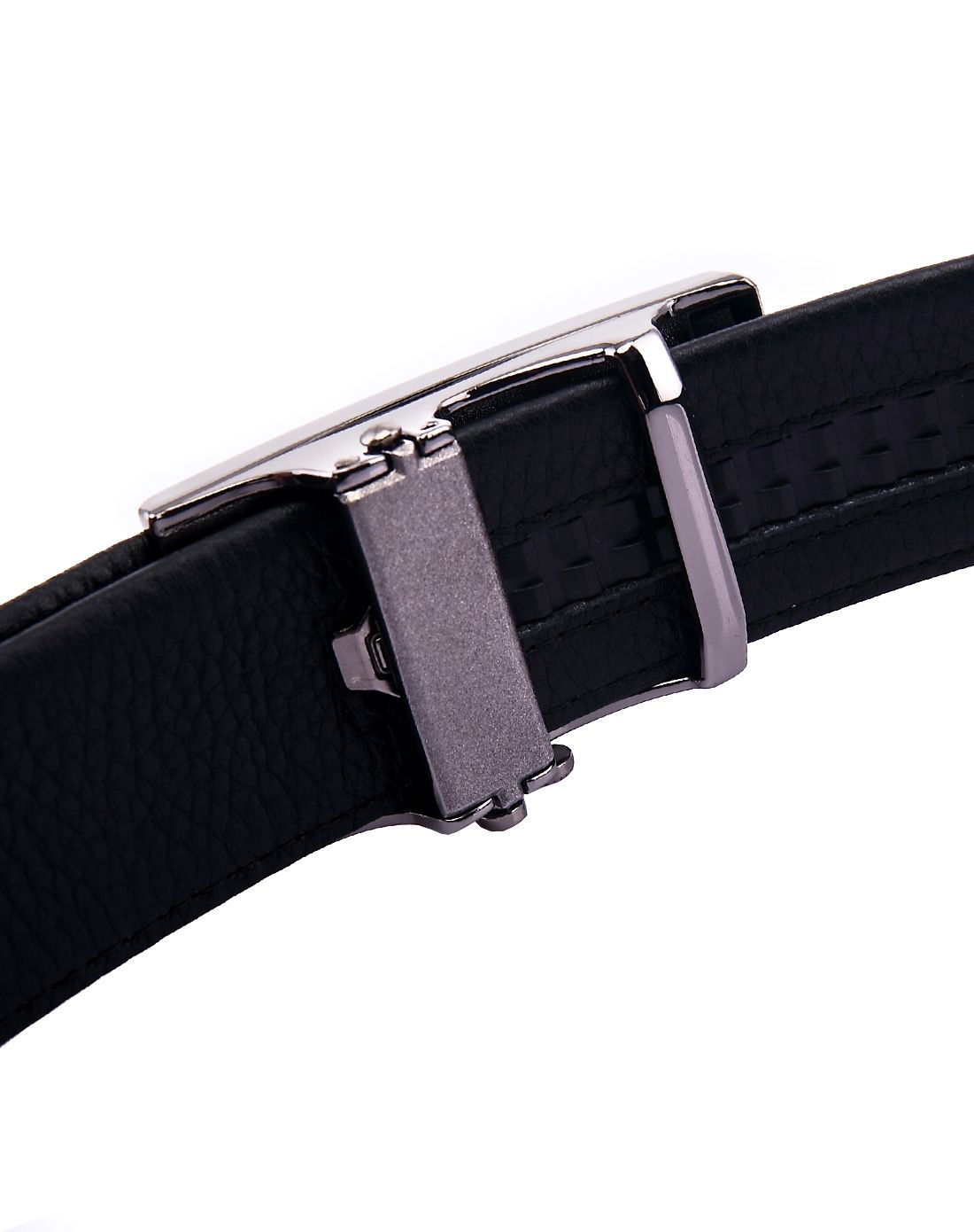 鳄鱼恤crocodile男女包男款黑色牛皮商务自动扣皮带tcd694829-01_唯品