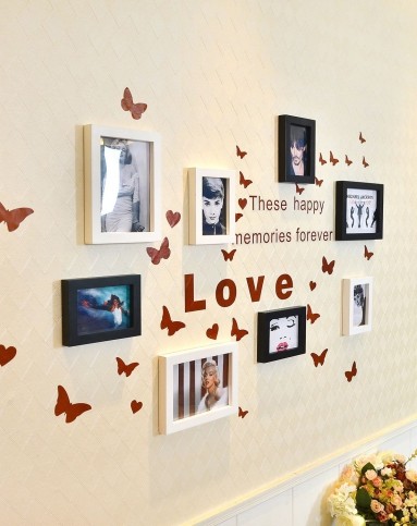 小墙面墙贴照片墙组合