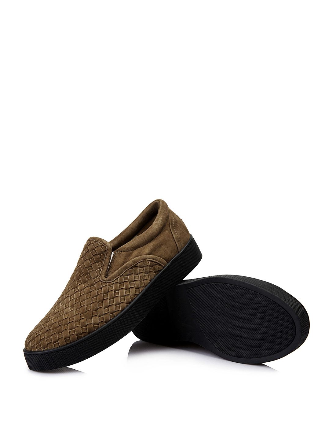 男 浅棕色 都市男必备编织羊皮舒适男士便鞋