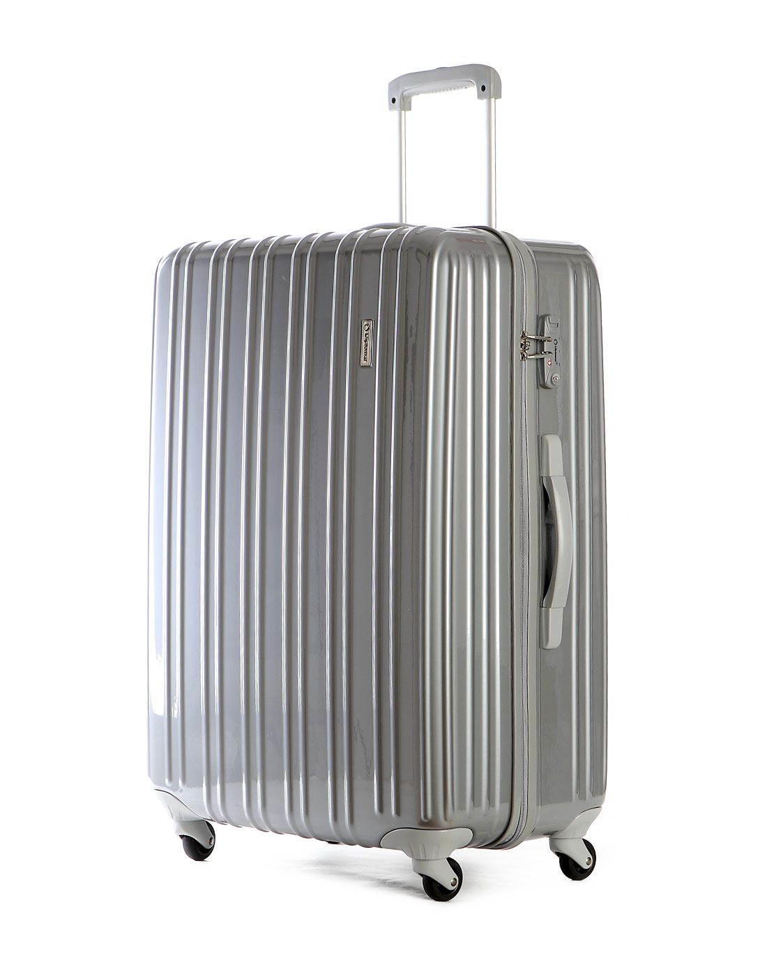 银色tsa海关密码锁万向轮拉杆箱