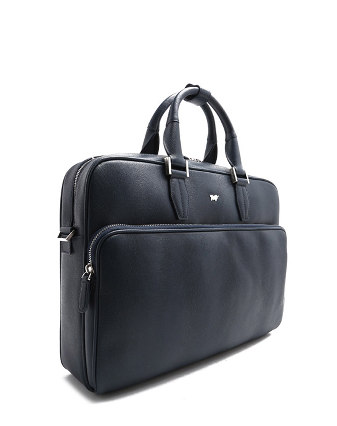 男款蓝色牛皮时尚公文包