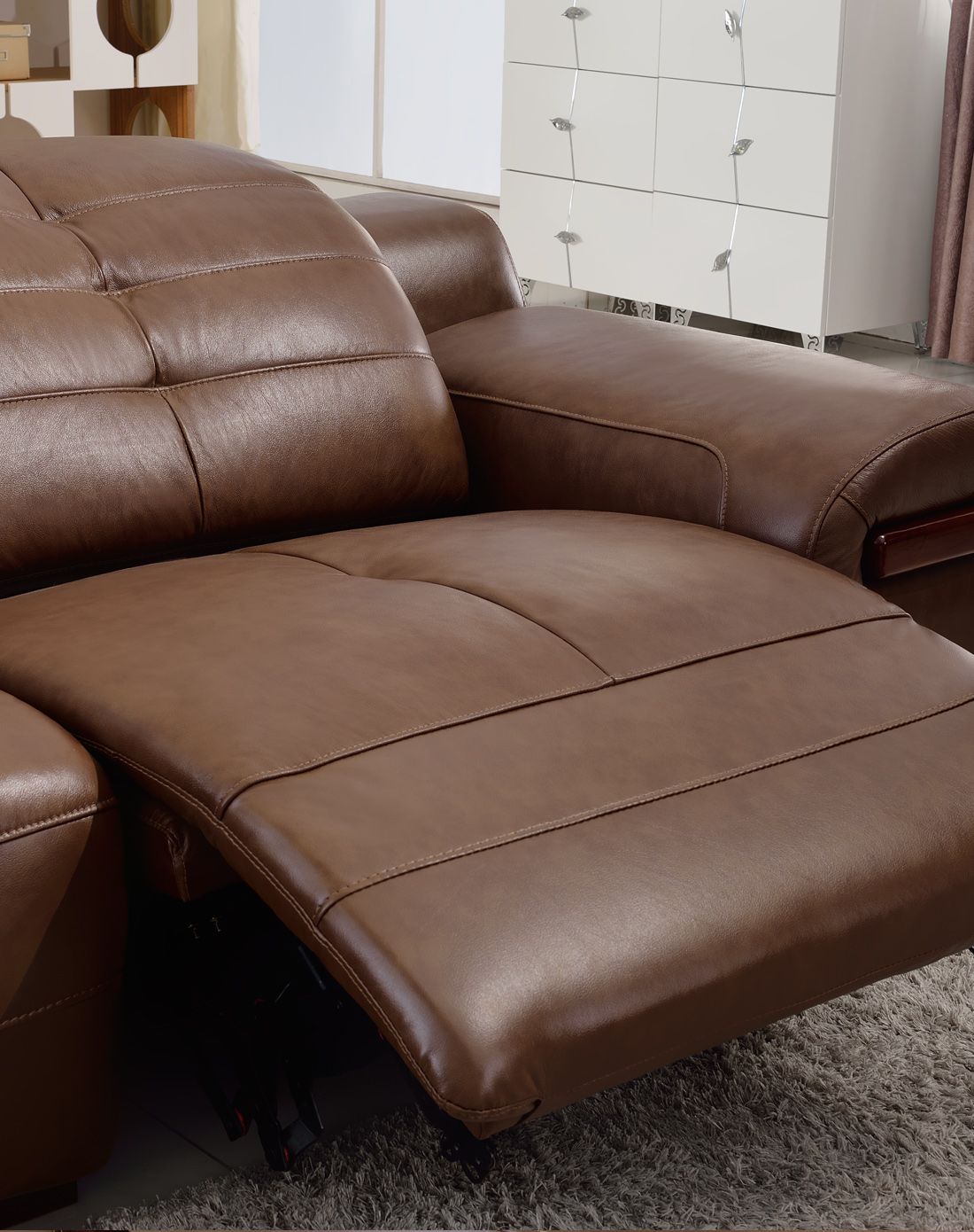 雅林家具专场头层黄牛皮功能沙发 客厅组合沙发5889-a1_唯品会