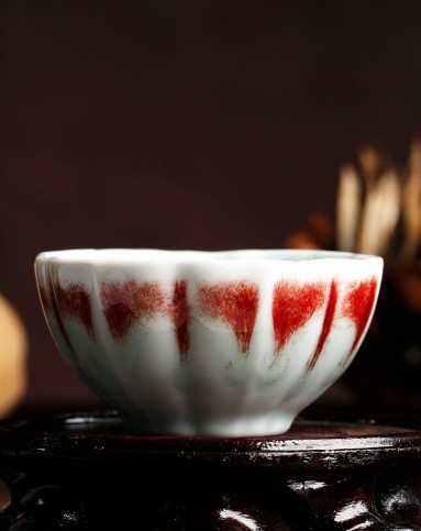 束氏茶具专场束氏釉里红紫荆杯(含包装)041533_唯品会