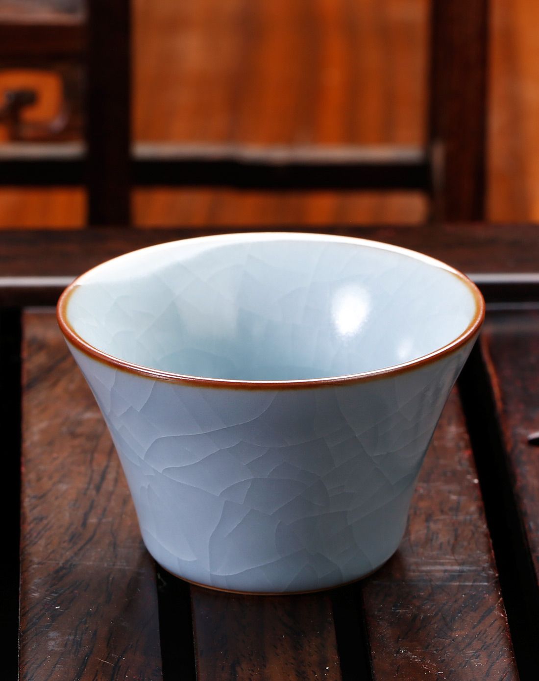 束氏汝窑玛瑙釉笑口杯(含包装)