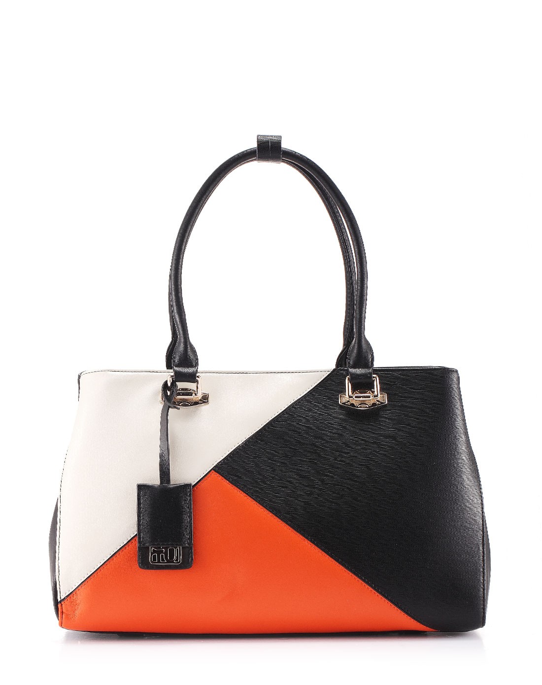 梦特娇montagut男女包混合专场 > 女款黑/橙/米白牛皮手提包