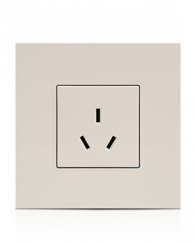 西门子siemens电工专场点晶系列雅白一位10a三级插座42895002564_唯品