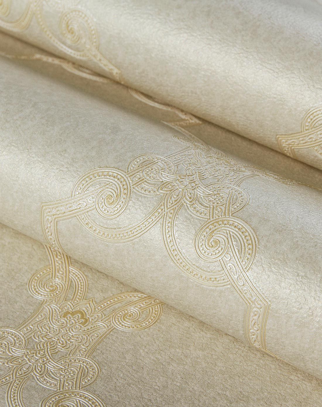 浅烟灰欧式古典深压纹工艺现代简约壁纸