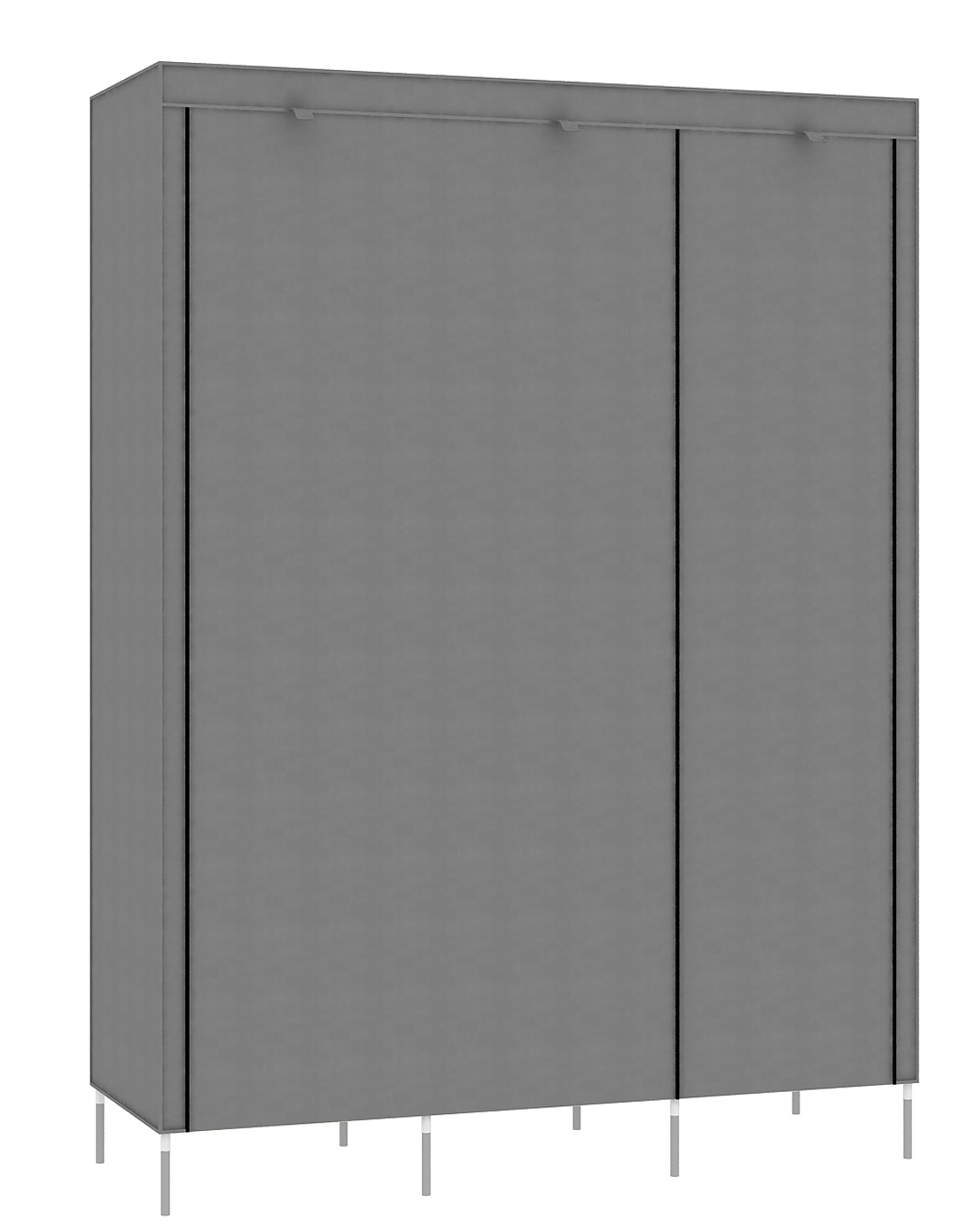 简易卷帘密封衣柜银灰色