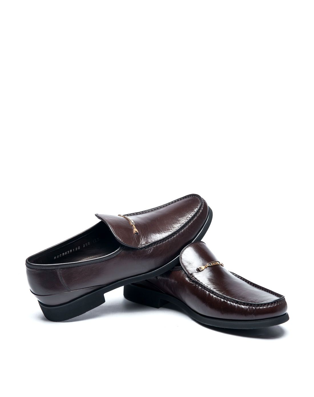 啡色袋鼠皮商务皮鞋