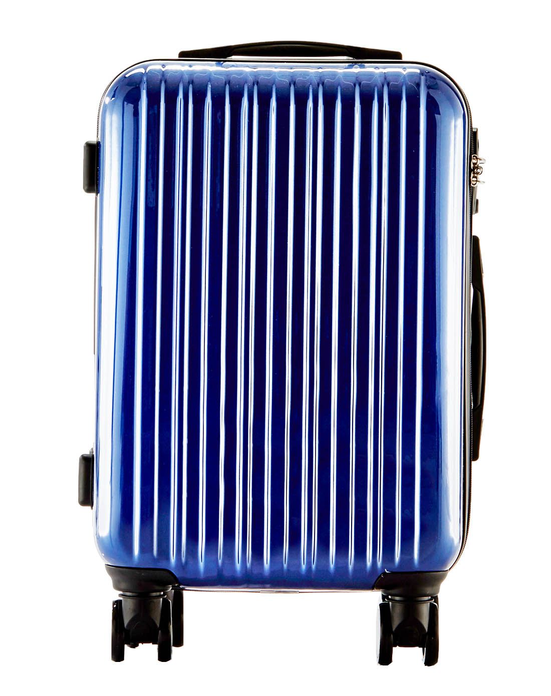 亮蓝色登机海关锁拉杆箱20寸