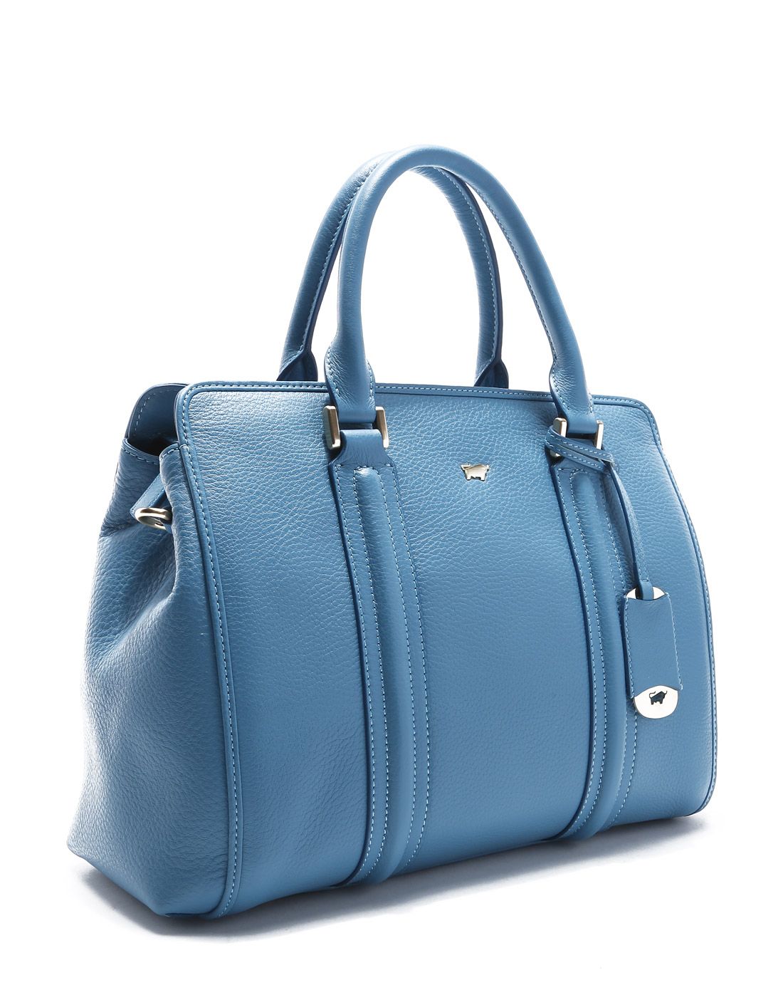 女款蓝色牛皮时尚手挽单肩背提包
