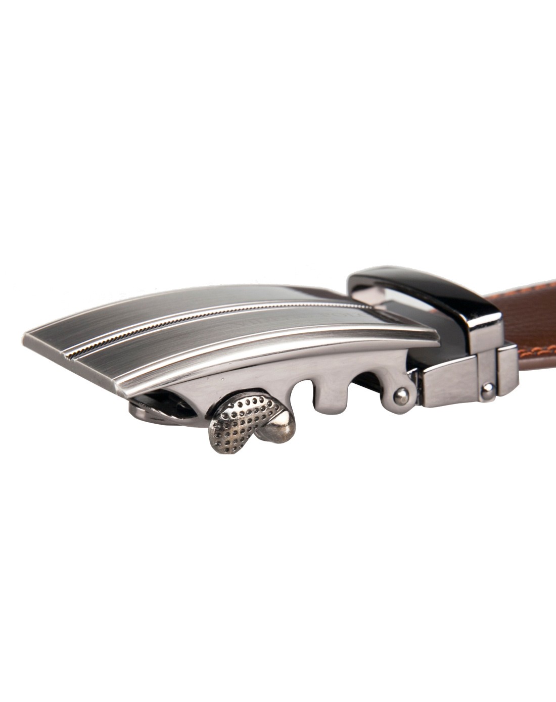 男款棕色牛皮皮带