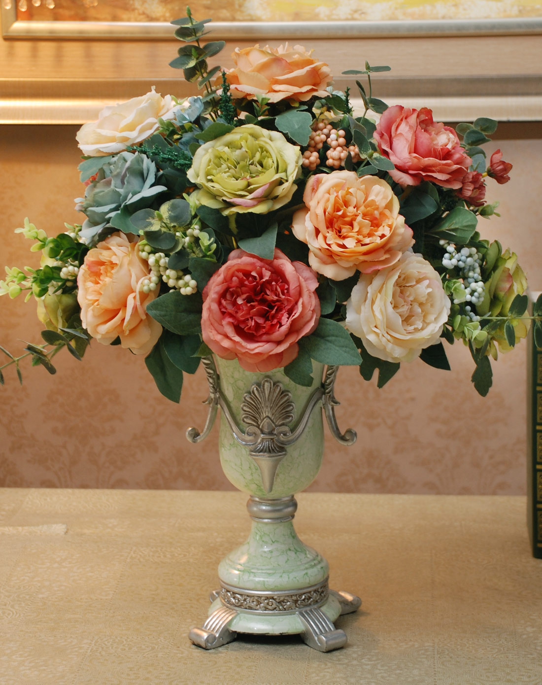 餐桌玄关装饰品-高档花瓶欧式油画花艺b