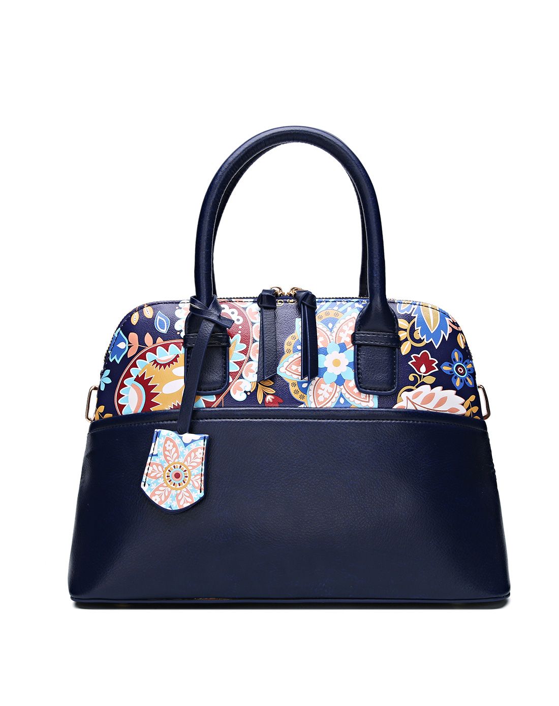 venuco / 蓝色复古手提大款贝壳包