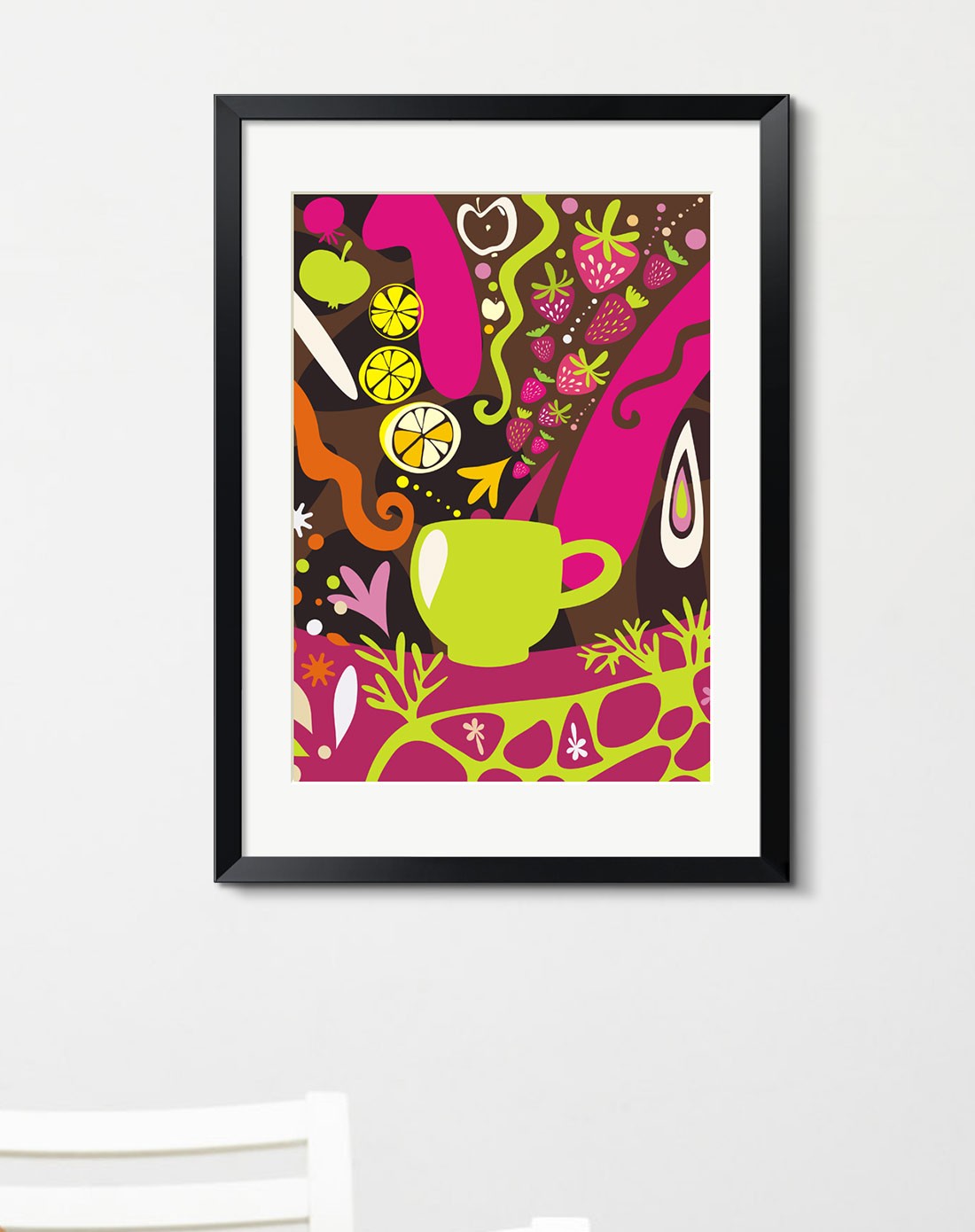 44*64cm黑框 这就是生活抽象简约装饰画