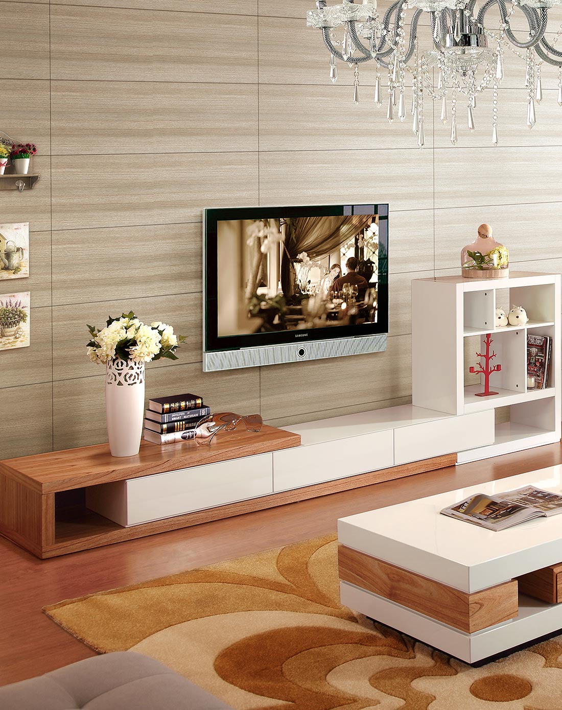 时尚现代简约创意个性拉伸电视柜