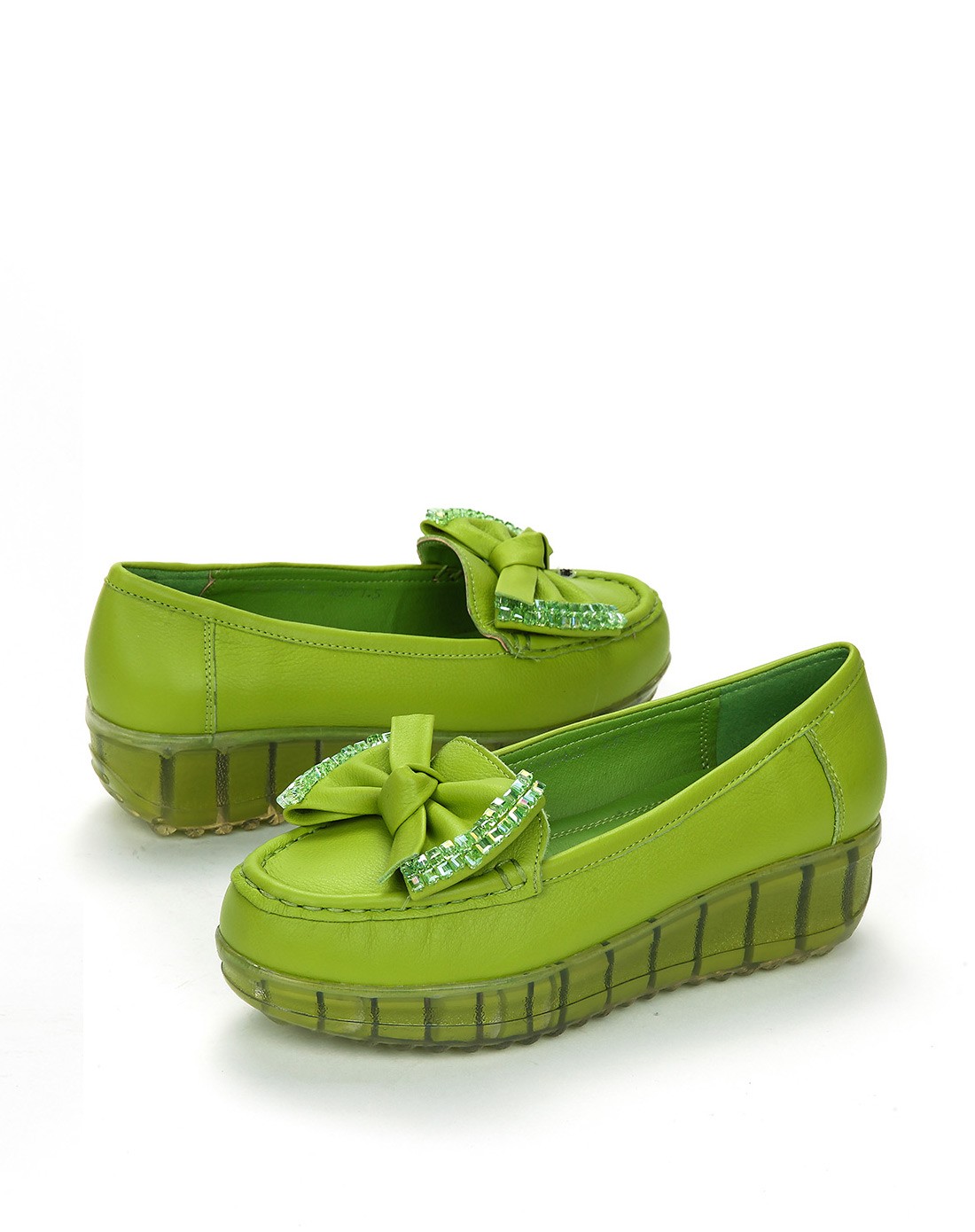 卡文cover&弗洛斯flossie女鞋卡文女款青绿色头层牛皮浅口单鞋cs49422