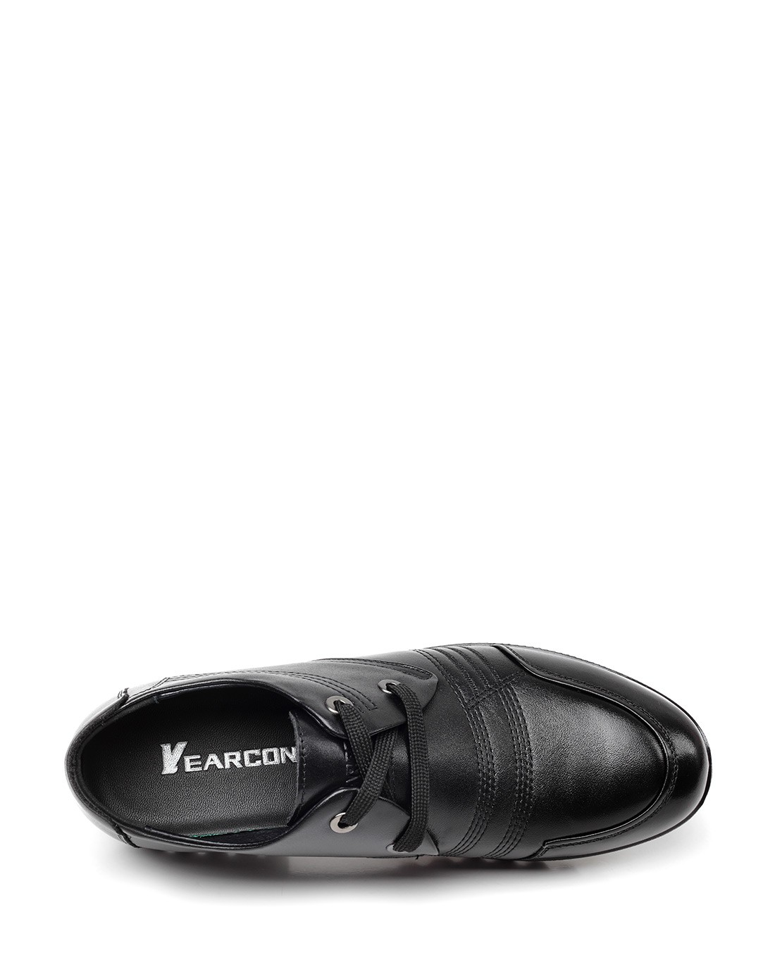 黑色牛皮时尚休闲单鞋