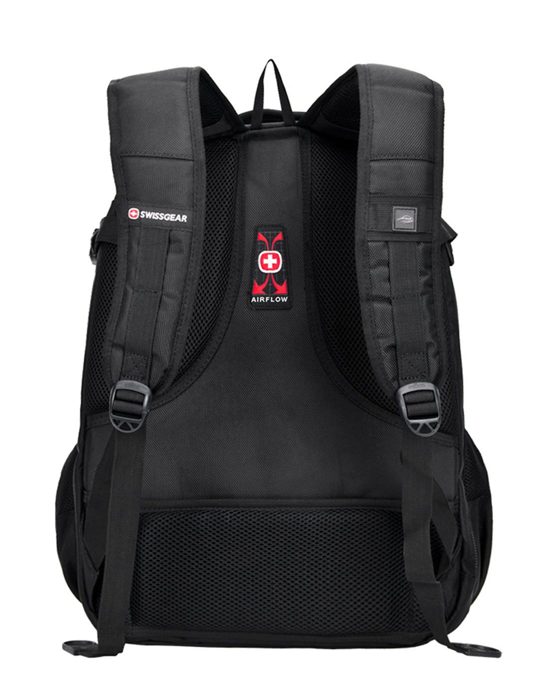 中性黑色相机双肩背包