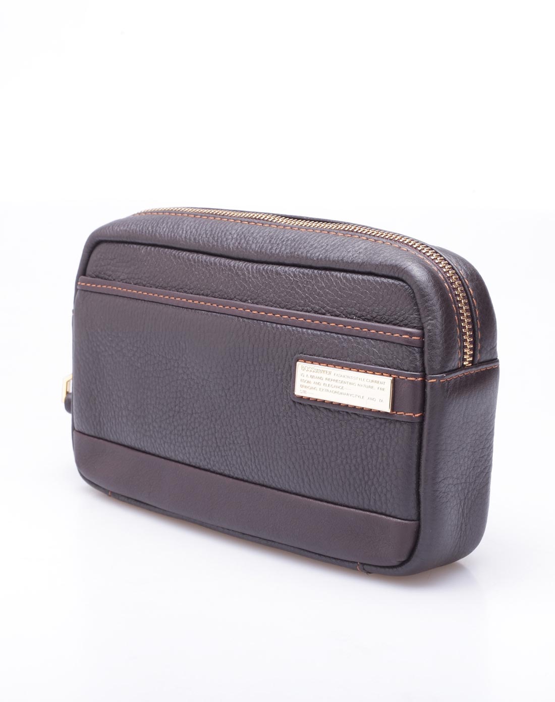 男款啡色时尚经典英伦风夹包