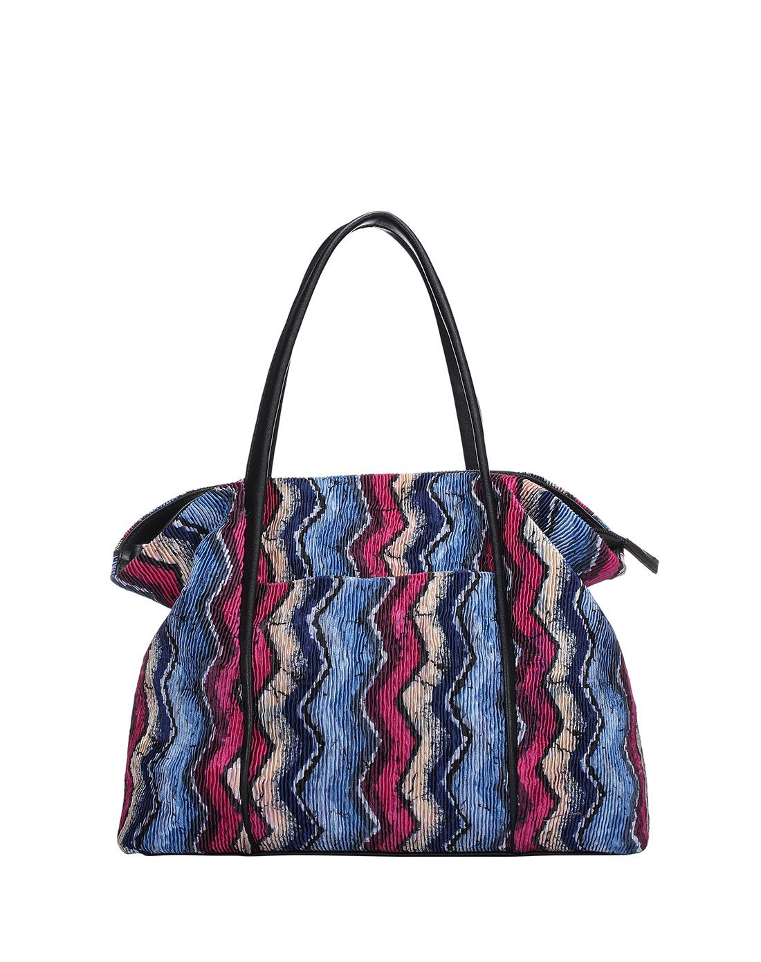 yana marie 百搭撞色波浪线花纹女包