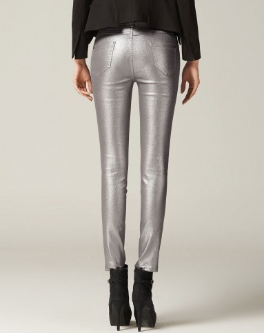 娅丽达yerad女裤专场银灰色时尚修身铅笔裤cc11ch1_唯品会