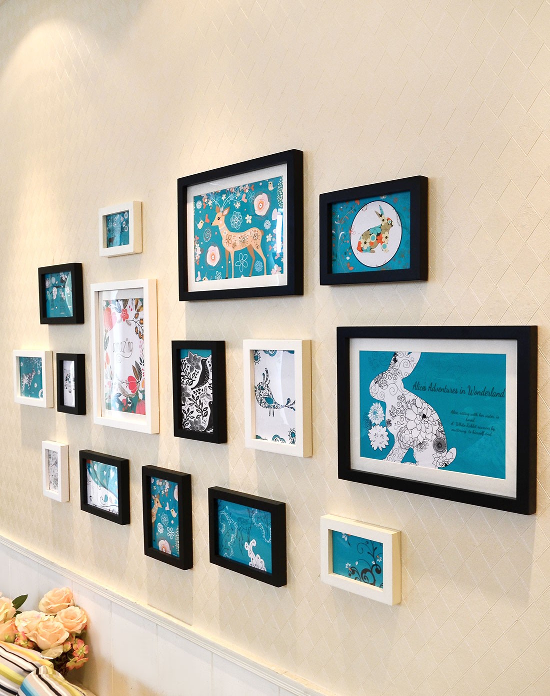 15框薄荷谷系列时尚宜家照片墙