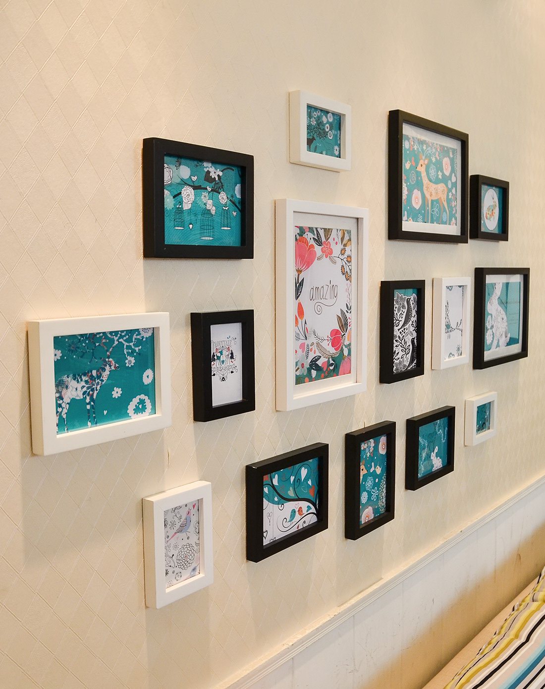 15框薄荷谷系列时尚宜家照片墙