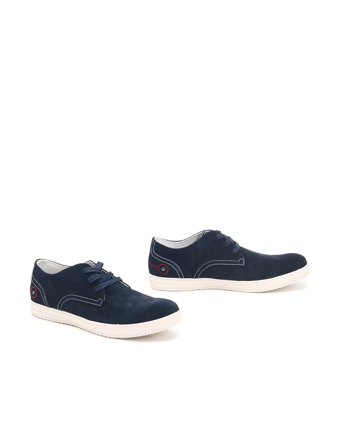 卡文男款蓝色反绒牛皮单鞋