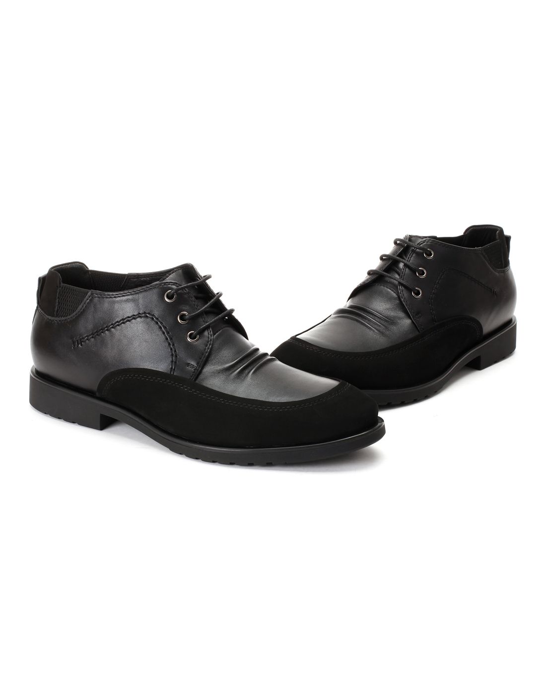 卡文男款黑色头层牛皮单鞋